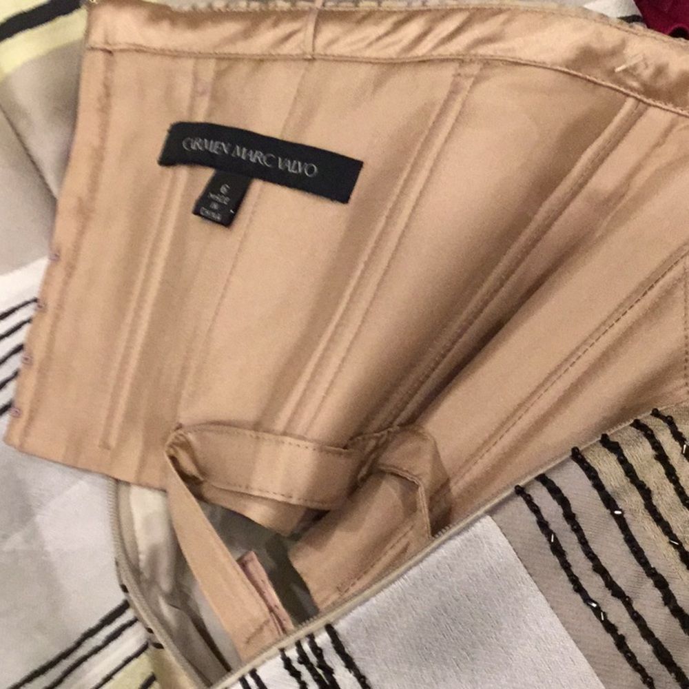 Carmen Marc Valvo Pleat Cocktail Dress - Picture 8 of 12